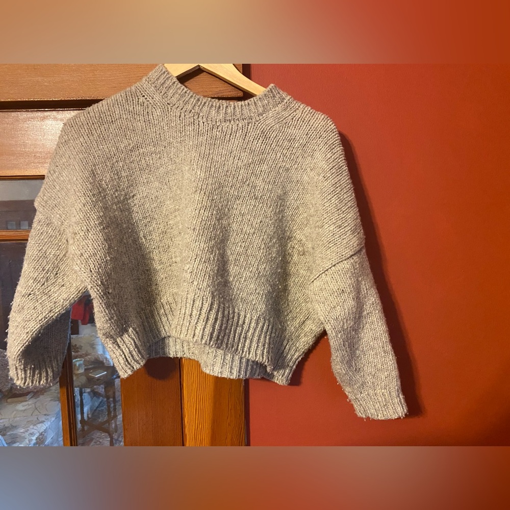Babaa Women's Crew Neck Sweater in Beige - Picture 2 of 9
